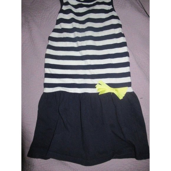 euc epk navy blue stripe drop waist dress girl 12 - Picture 1 of 2